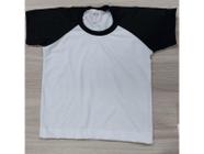 Camiseta Raglan Infantil Manga Curta Preta