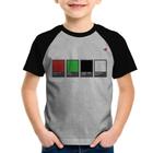 Camiseta Raglan Infantil Music Color Guide - Foca na Moda