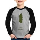 Camiseta Raglan Infantil Plants Before Guys Manga Longa - Foca na Moda