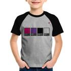 Camiseta Raglan Infantil Rock Color Guide - Foca na Moda