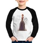 Camiseta Raglan Infantil Sansa Stark Art Manga Longa - Foca na Moda