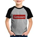 Camiseta Raglan Infantil Sarcasm - Foca na Moda