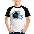 Camiseta Raglan Infantil Signo Câncer Astrologia - Foca na Moda