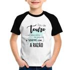 Camiseta Raglan Infantil Sou de Touro - Foca na Moda