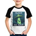 Camiseta Raglan Infantil Suave na nave - Foca na Moda