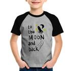 Camiseta Raglan Infantil To the moon and back - Foca na Moda