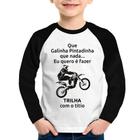 Camiseta Raglan Infantil Trilha com o titio Manga Longa - Foca na Moda