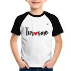 Camiseta Raglan Infantil Turismo por amor - Foca na Moda