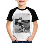 Camiseta Raglan Infantil Uau, que físico - Foca na Moda