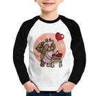 Camiseta Raglan Infantil Ursinhos Fofos Manga Longa - Foca na Moda