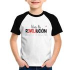 Camiseta Raglan Infantil Viva la Revolución - Foca na Moda