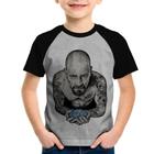 Camiseta Raglan Infantil Walter White Tattoo Heisenberg - Foca na Moda