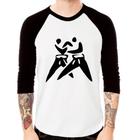 Camiseta Raglan Judô Jiu Jitsu Manga 3/4 - Foca na Moda