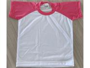 Camiseta Do r Brancoala Infantil E Juvenil Mangas Pink