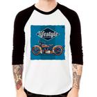 Camiseta Raglan Life on the road Manga 3/4 - Foca na Moda