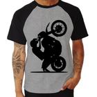 Camiseta Raglan Moto Grau XT 660 - Foca na Moda
