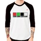 Camiseta Raglan Music Color Guide Manga 3/4 - Foca na Moda