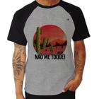 Camiseta Raglan Não me toque! - Foca na Moda