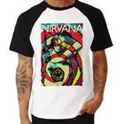 Camiseta Raglan Nirvana Kurt Cobain Coleção Rock 8