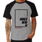 Camiseta Raglan Nunca nem vi, que dia foi isso - Foca na Moda