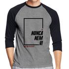 Camiseta Raglan Nunca nem vi, que dia foi isso Manga 3/4 - Foca na Moda