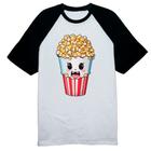 Camiseta Raglan Pipoca cinema feliz