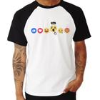 Camiseta Raglan Reações Facebook Eita! - Foca na Moda