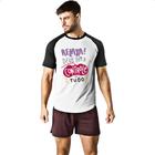 Camiseta Raglan Religioso relaxa Deus no controle