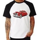 Camiseta Raglan Retro Classic Red Car - Foca na Moda