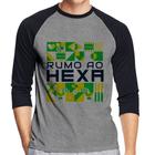 Camiseta Raglan Rumo ao Hexa Manga 3/4 - Foca na Moda