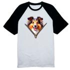 Camiseta Raglan Shetland Sheepdog no Ziper