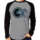 Camiseta Raglan Signo Gêmeos Astrologia Manga Longa - Foca na Moda