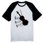 Camiseta Raglan Silhuetta Musica Violino