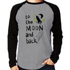 Camiseta Raglan To the moon and back Manga Longa - Foca na Moda