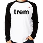 Camiseta Raglan Trem Manga Longa - Foca na Moda