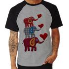 Camiseta Raglan Trio Elefantes - Foca na Moda