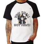 Camiseta Raglan You shall not paws - Foca na Moda