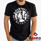 Camiseta Ramones 100% Algodão Hey Ho Let's Go Rock Geeko