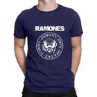 Camiseta Ramones Camisa Rock Azul Marinho Envio Imediato