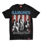 Camiseta Ramones Hey ho Let's Go 100% Algodão