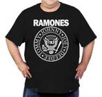 Camiseta Ramones Plus Size Grande Banda Rock Anos80 Clássico