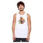 Camiseta Regata Arara na flor