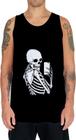 Camiseta Regata Arte Tumblr Esqueletos Caveira Ossos Moda 13