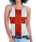 Camiseta Regata bandeira Inglaterra Feminina blusa