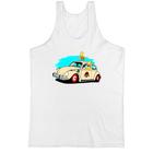 Camiseta Regata Bart e Hommer no fusca do Jurassic Park