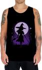 Camiseta Regata Bruxa Halloween Púrpura 18