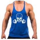 Camiseta Regata Cavada Masculina Academia Treino Caveira - DuChico