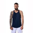 Camiseta Regata Cavada Masculina Azul Marinho Treino Academia