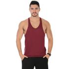 Camiseta regata cavada masculina estilo nadador treino academia