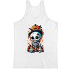 Camiseta Regata Cute esqueleto halloween